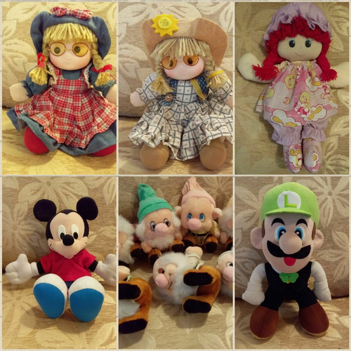 Peluches Mickey Mouse, Muñeca De Trapo, Luigi, Osos, Perros