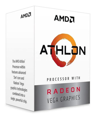 Procesador Amd Athlon g Vega 3 4mb 3.40ghz Am4