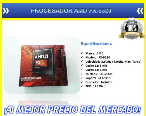 Procesador Amd Fx- Am3+3.5ghz/16mb