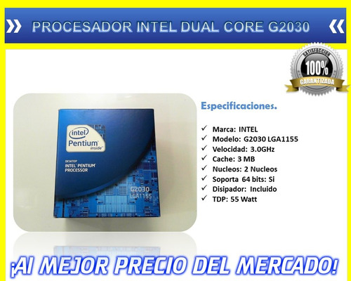 Procesador Intel Dual Core Gghz Cache