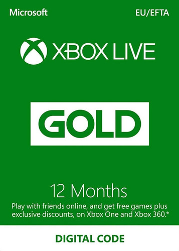 Xbox Live Gold - Código 12 Meses - Entrega Inmediata