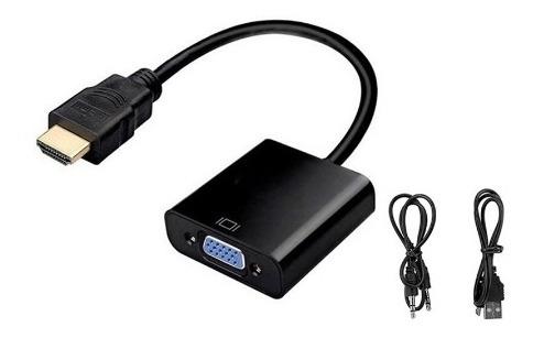 Adaptador Hdmi A Vga Con Plug De Audio Y Power Supply