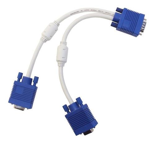 Cable Splitter Vga Svga Macho A 2 Hembra Video Pc