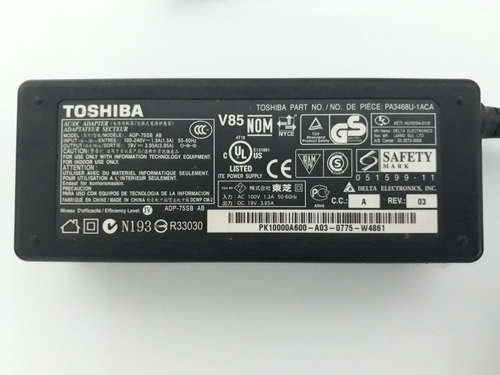 Cargador Laptop Toshiba 19v 3.42a Compatible Con Canaima Vit