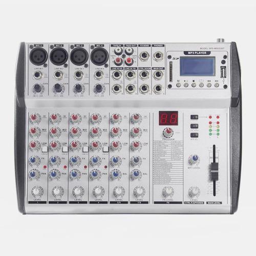 Consola De Audio Profesional Sps M802ubt 8 Ch Usb Bluetooth