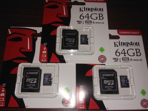 Memoria Kingston Micro Sd Hc 64gb Alta Velocidad Uhs-i Flash