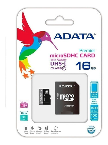 Memoria Micro Sd 16 Gb Adata Clase 10
