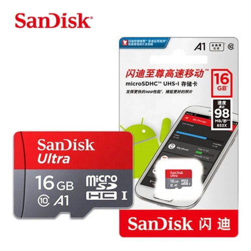 Memoria Micro Sd 16gb Clase 10 Sandisk 100% Original