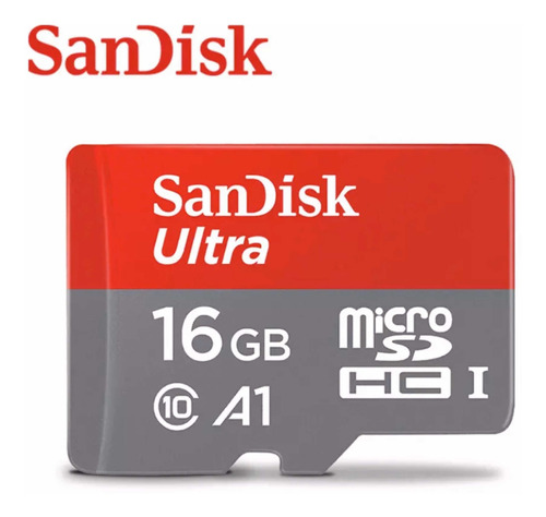 Memoria Micro Sd 16gb Com Adaptador Clase10 Original Sandisk