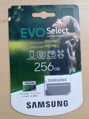 Memoria Micro Sd 256gb Samsung Evo Select Original