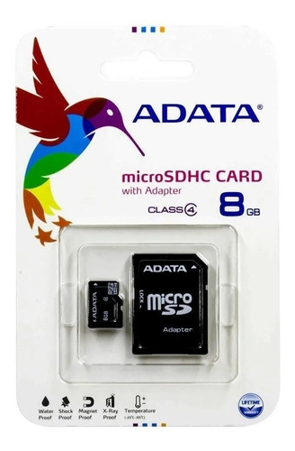 Memoria Micro Sd 8 Gb Adata Clase 4