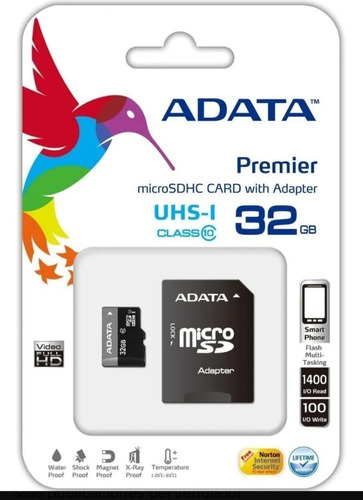 Memoria Micro Sd Adata 32 Gb Clase 10 Tienda.