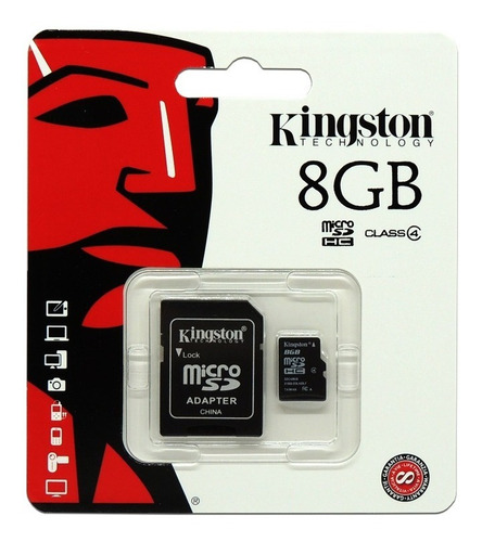 Memoria Micro Sd De 8gb Kingston Clase 4