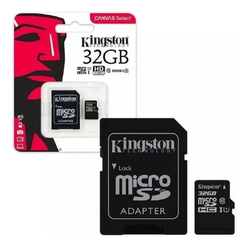 Memoria Micro Sd Hc 32gb Kingston Clase 10 Original Blister