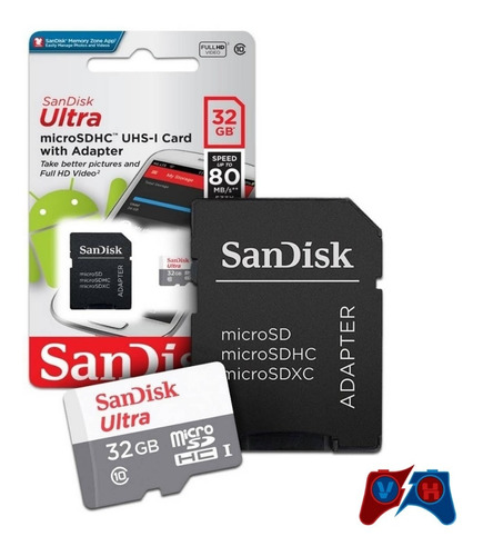 Memoria Micro Sd Hc 32gb Sandisk Clase10 Original Sellada