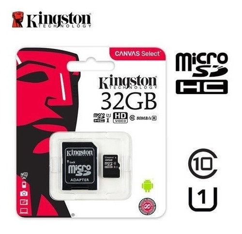 Memoria Micro Sd Kingston 32gb Clase 10
