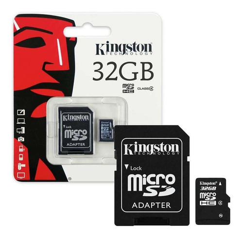 Memoria Microsd 32gb Kingston Con Adaptadores Originales