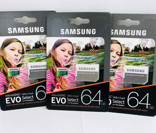 Memoria Microsd Samsung Evo 64gb 100mb/s U3