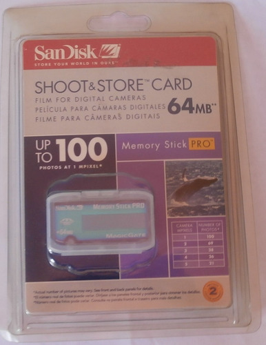 Memoria Sandisk 64 Mb Shoot Store Card Up To 100