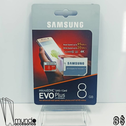 Memorias Micro Sd 8gb Samsung Clase 10°