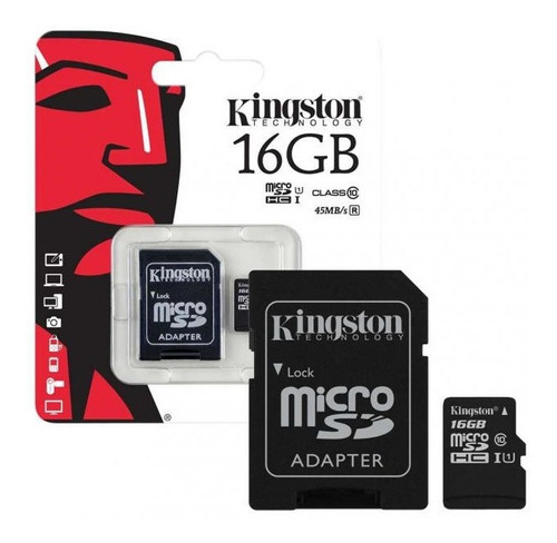 Micro Sd 16gb Kingston Clase 10 En Blister # 100% Original