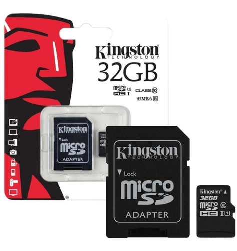 Micro Sd 32gb Kingston Clase 10 En Blister # 100% Original