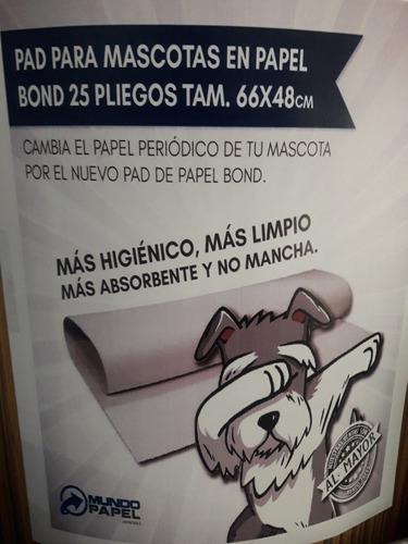 Pad De Papel Bond 48x66 Paq X 25 Para Tu Mascota