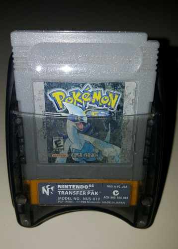Pokémon Silver Original Gameboy Color + Transfer Pak 64