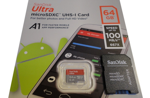 Sandisk Ultra 64gb 100mb/s Uhs-i Microsdxc A1 C10 U1 Full Hd