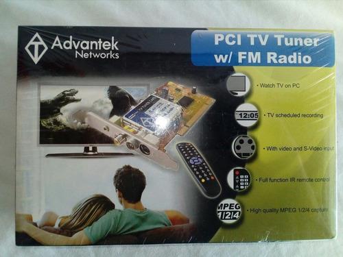 Tarjeta 3 En 1 Advantek Tv Tuner Capturadora Video Radio Fm