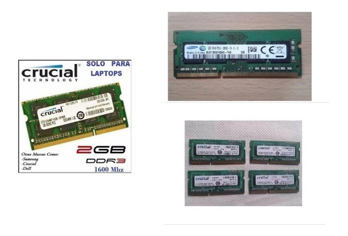 Tarjeta - Memoria Ram Ddr3 2gb mhz / mhz Para Laptop