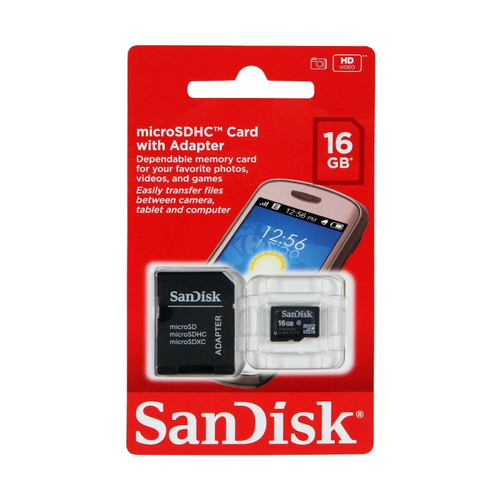Tarjeta Micro Sd Sandisk 16gb Somos Tienda