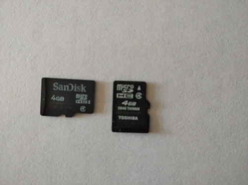Tarjetas Micro Sd De 4gb. Sandisk Y Toshiba. Dos Tarjetas!