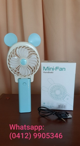 Mini Ventilador De Mano Y Facial Mini Fan 1 Velocidad Mickey