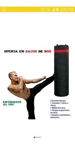 Saco De Boxeo Pateo Lona Grande Artes Marciales