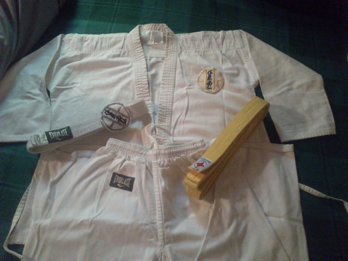 Uniforme Kimono Everlast Karategi Con Cinta Blanco,amarilla