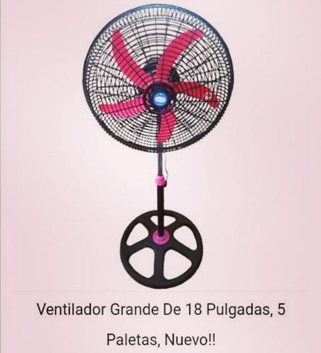 Ventilador De Pedestal Plastico 5 Aspas 3 Velocidades