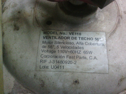 Ventilador De Techo De 5 Velocidades 56p Usado Buenos