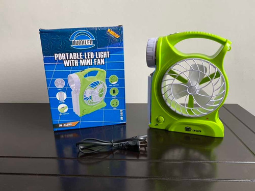 Ventilador Recargable Con Linterna