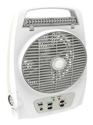 Ventilador Recargable Portatil Usb Led 8 Pulgadas