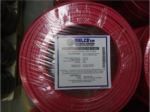 Cable 10 Melco 100% Cobre 7 Pelos Americanos