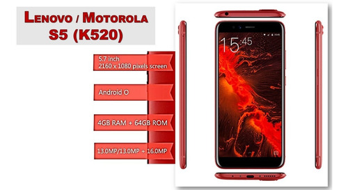 Celular Teléfono Lenovo S5 Kgb Ram 64 Rom 13mp Camara
