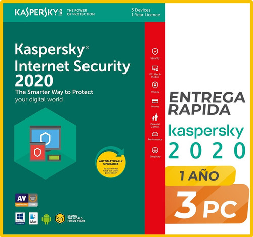 Kaspersky Internet Security 3 Pc 1 Año Licencia Original
