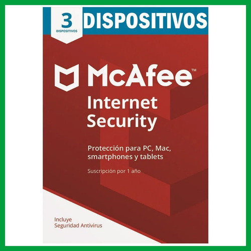 Mcafee Internet Security 3 Dispositivos 1 Año
