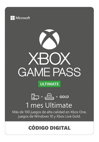 Membresía Xbox Game Pass Ultimate 1 Mes Xbox One Pc Global