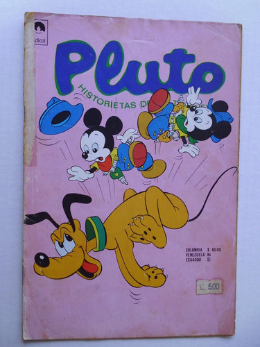 Pluto, Walt Disney -edicol Colombia Comic En Físico Ref.