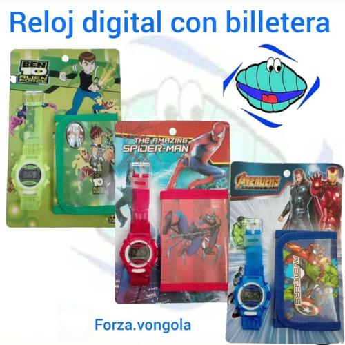 Reloj Para Niños Niñas Con Cartera Lol Spiderman Unicornio