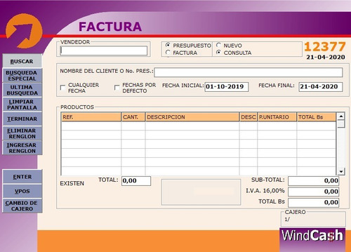 Software Inventario Y Facturas, Impresora Fiscal Compartida