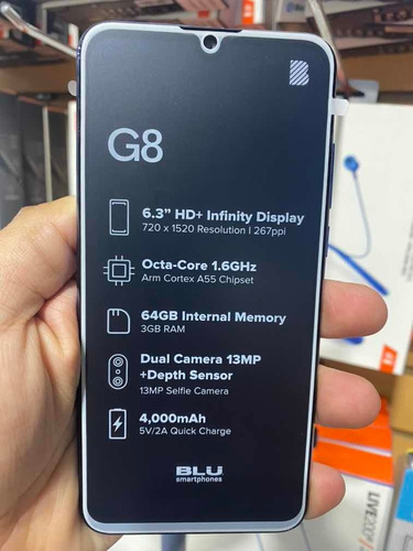 Telefono Blu G8 3gb/64gb (4g Todas Las Operadoras)