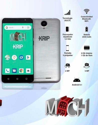 Telefono Krip K5b 8 Gb Memoria En 48